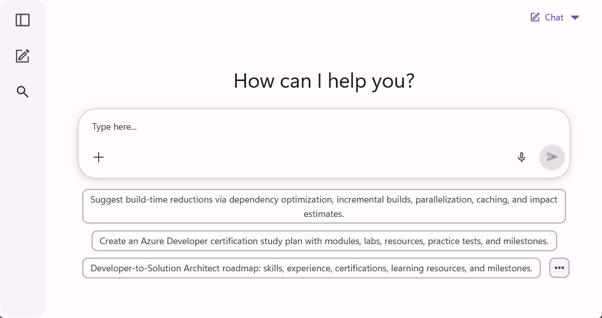 .NET MAUI AI AssistView prompt library support